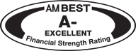 This company was issued a secure rating by the A.M. Best Company, click for additional details