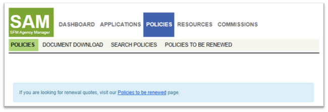 SAM policies renewed