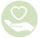 Hand holding heart icon