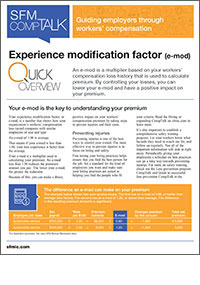 Experience modification factor CompTalk
