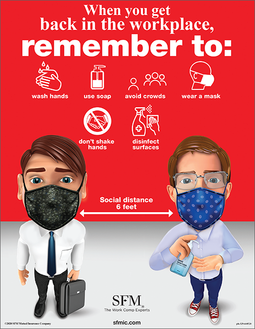 COVID-19 getting back to work tips poster