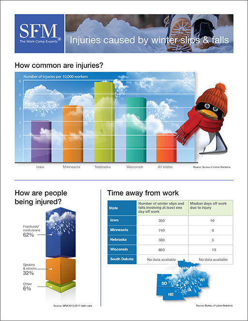Fact sheet: Injuries caused by winter slips & falls
