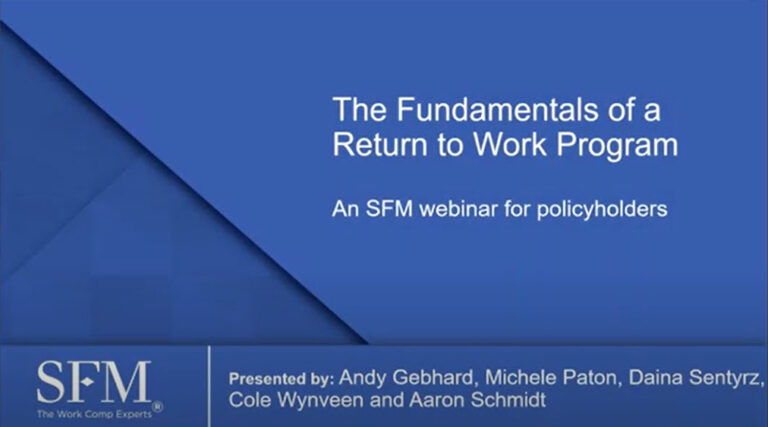 Fundamentals of a return to work program webinar
