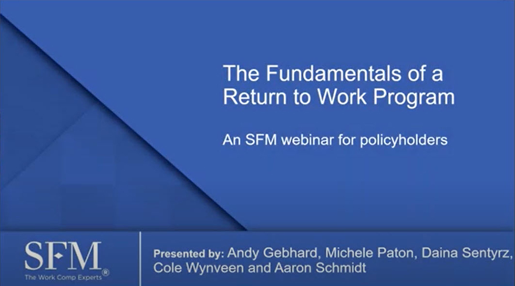 The Fundamentals of a Return-to-Work Program webinar video still