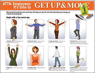 Get up and move stretches poster