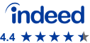 Indeed logo with 4.4 rating