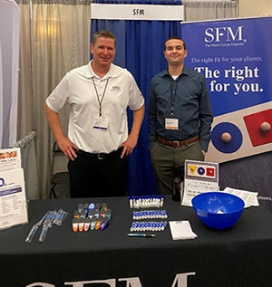 SFM Senior Marketing Underwriter Jeff Magee and Small Business Marketing Representative Mark Lewis play host at SFM’s Kansas Association of Insurance Agents (KAIA) Annual Convention booth