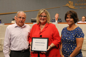 Bloomington MN mayor Gene Winstead with SFM's Jody Rogers and Mickey Willard