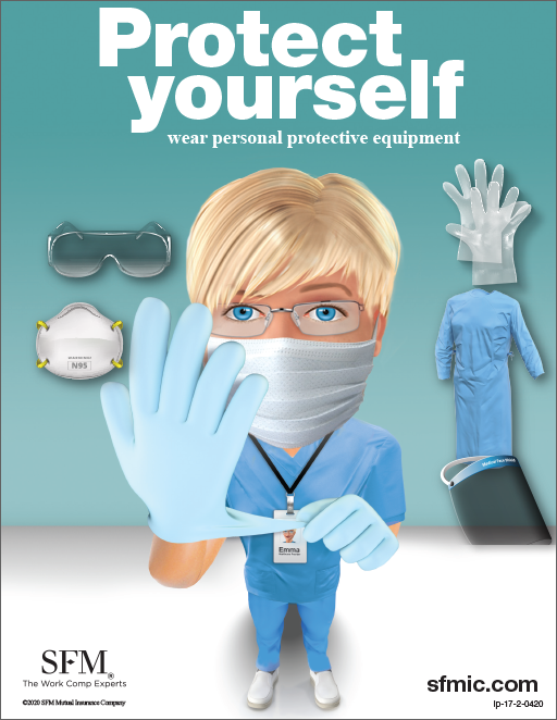 Protect yourself PPE poster for health care