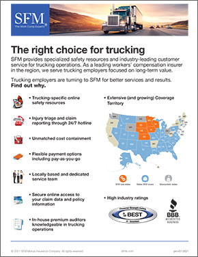 The right choice for trucking marketing sheet (for employers)