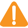 Safety triangle with exclamation point icon