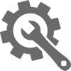 Wrench and gear icon