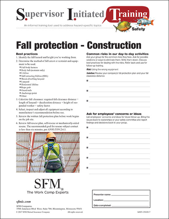 Fall protection - Construction