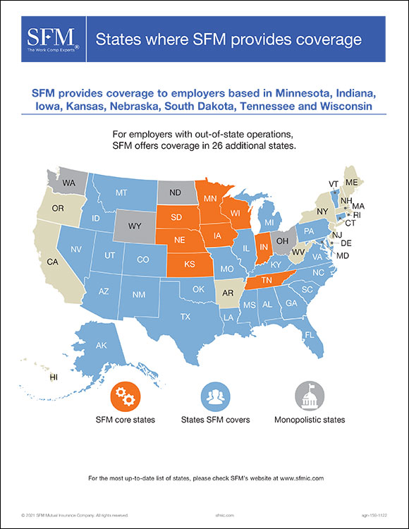 States where SFM provides coverage