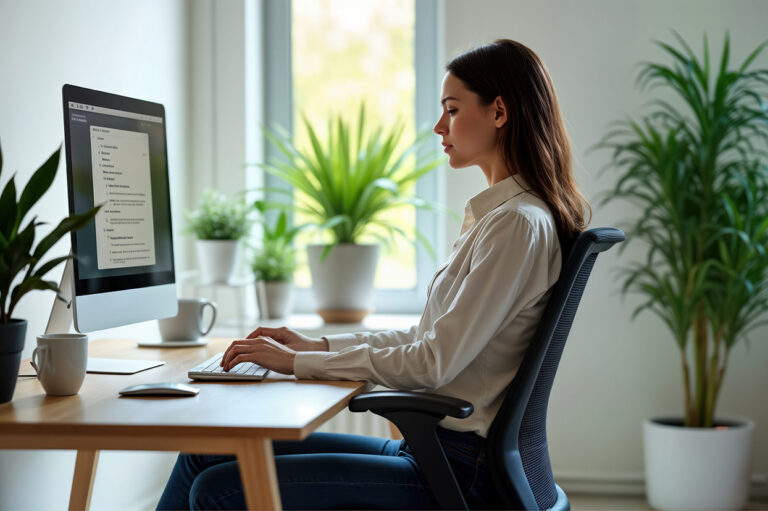 Read tips for creating a neutral posture at work