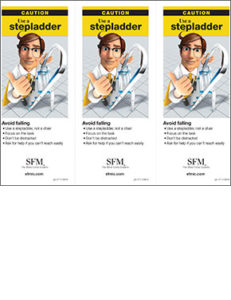 Use a stepladder envelope stuffer