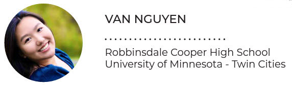 Van Nguyen (photo), Robbinsdale Cooper High School, University of Minnesota - Twin Cities