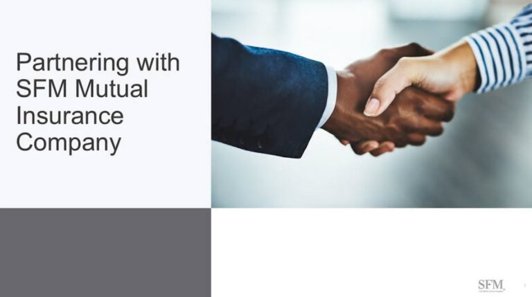 Watch "Partnering with SFM Mutual Insurance Company" webinar segment