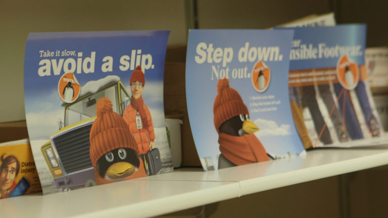 Watch video on how SFM helps employers prevent winter slips and falls